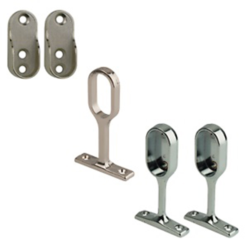 Oval Hanging Rail End Bracket - 30mm x 15mm