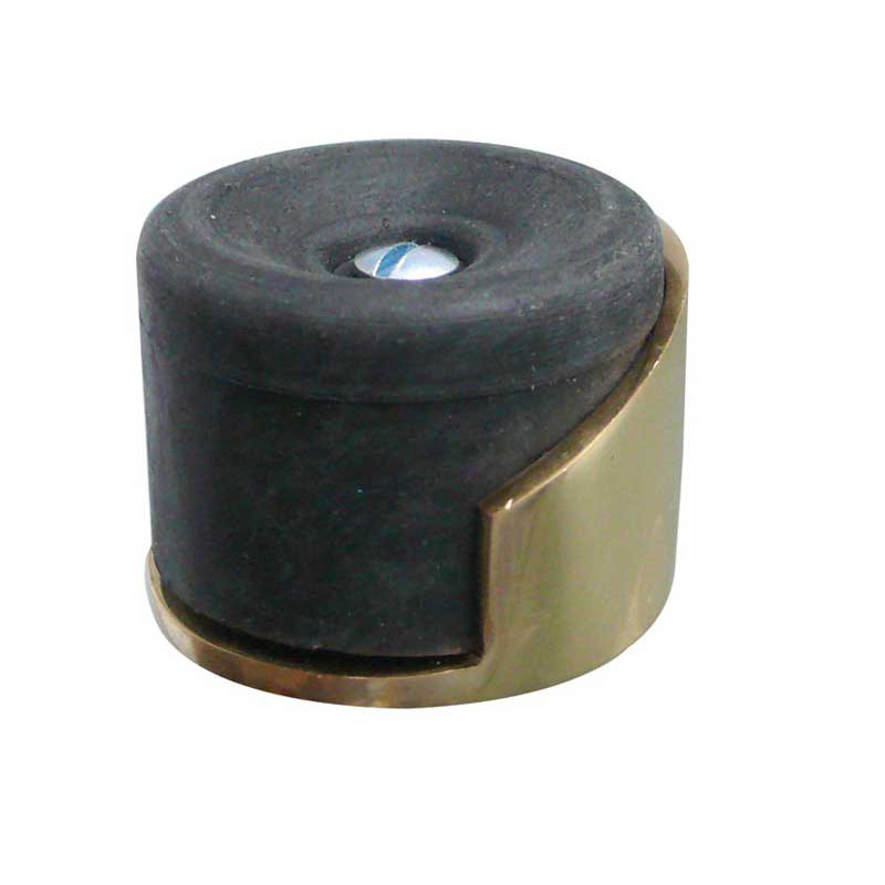 Shielded Door Stop Polished Brass