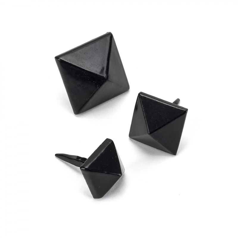 Pyramid Door Stud - Small Black