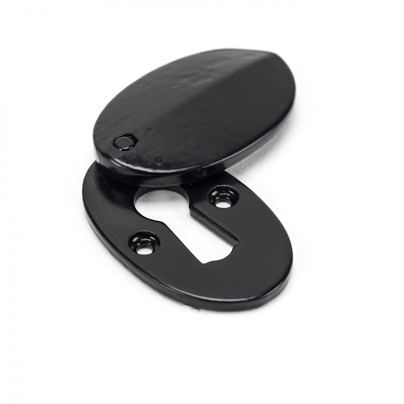 Blacksmith Oval Escutcheon & Cover Black