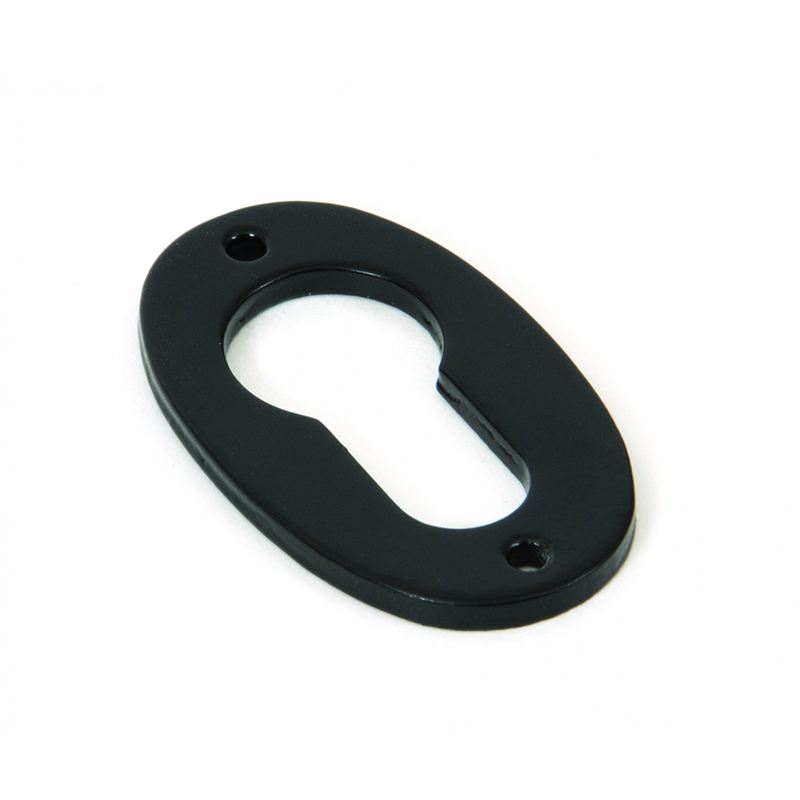 Oval Euro Profile Escutcheon Black