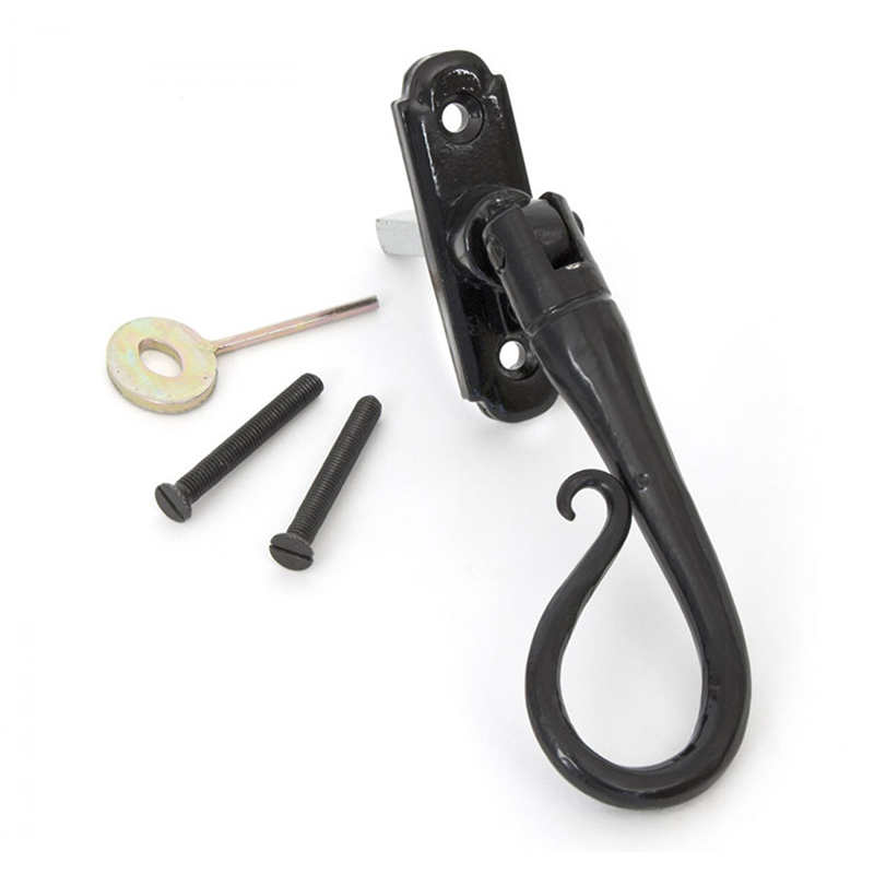 Shepherd's Crook Espagnolette Handle - Left Hand Black