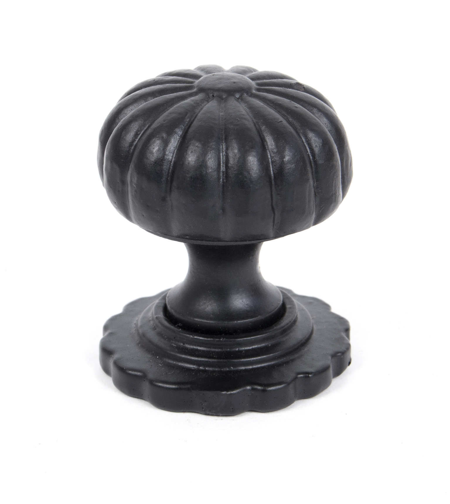 Flower Cabinet Knob on Base Black