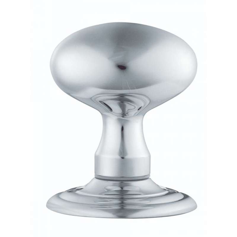 Mushroom Mortice Knob - 62mm Dia Polished Brass