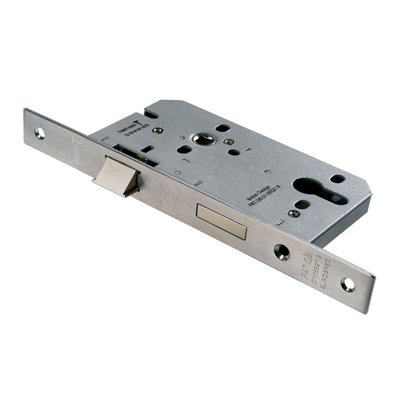 Easi-T Contract Din Euro Sashlock - Square Stainless Brass
