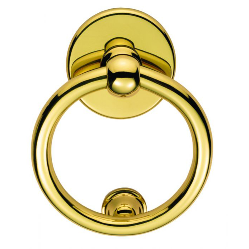 Ring Door Knocker Polished Brass