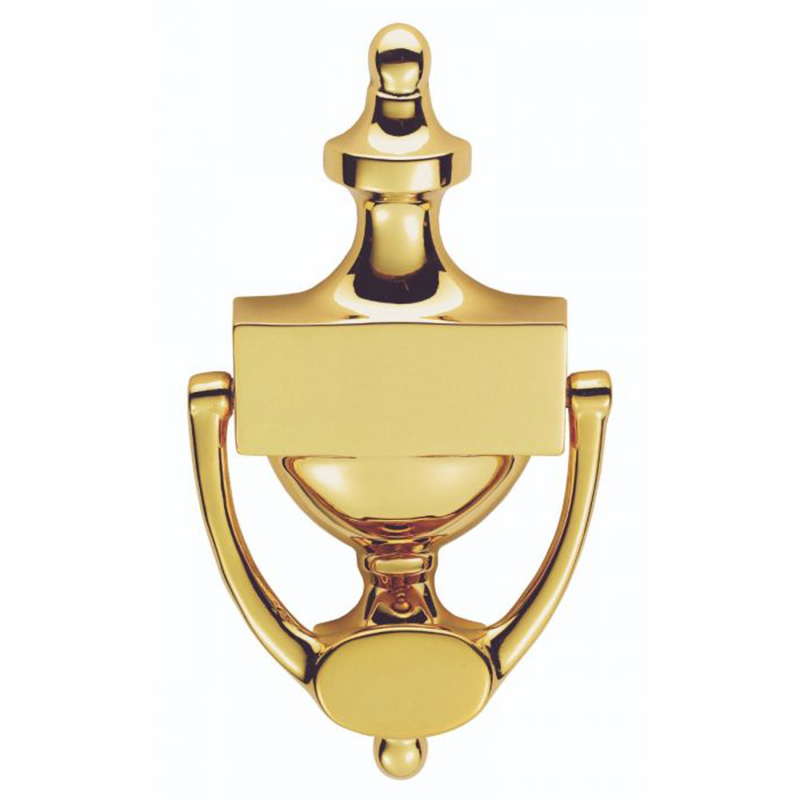 Victorian Urn Door Knocker - 196mm Polished Brass