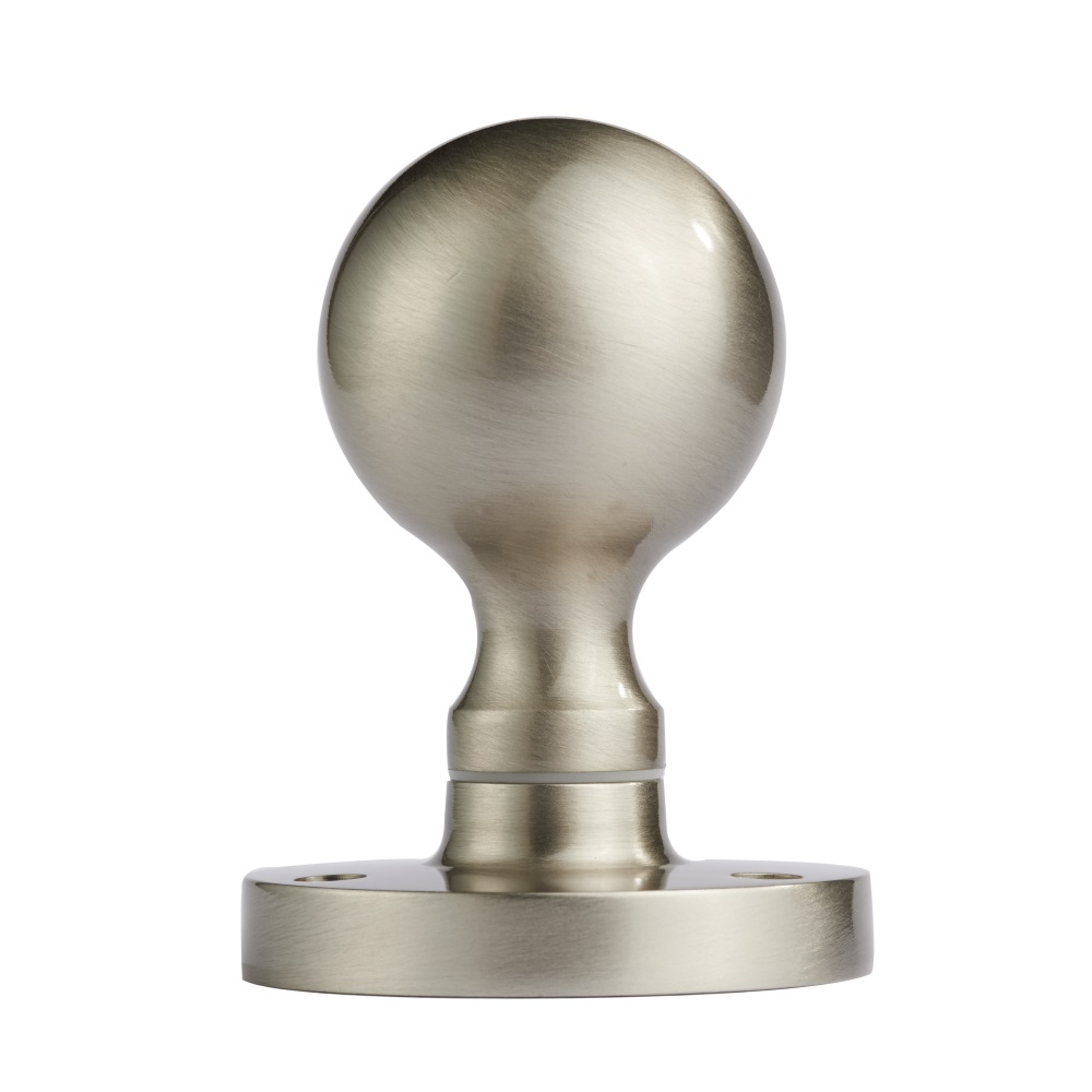 Ball Mortice Knob - 61mm Dia Polished Brass
