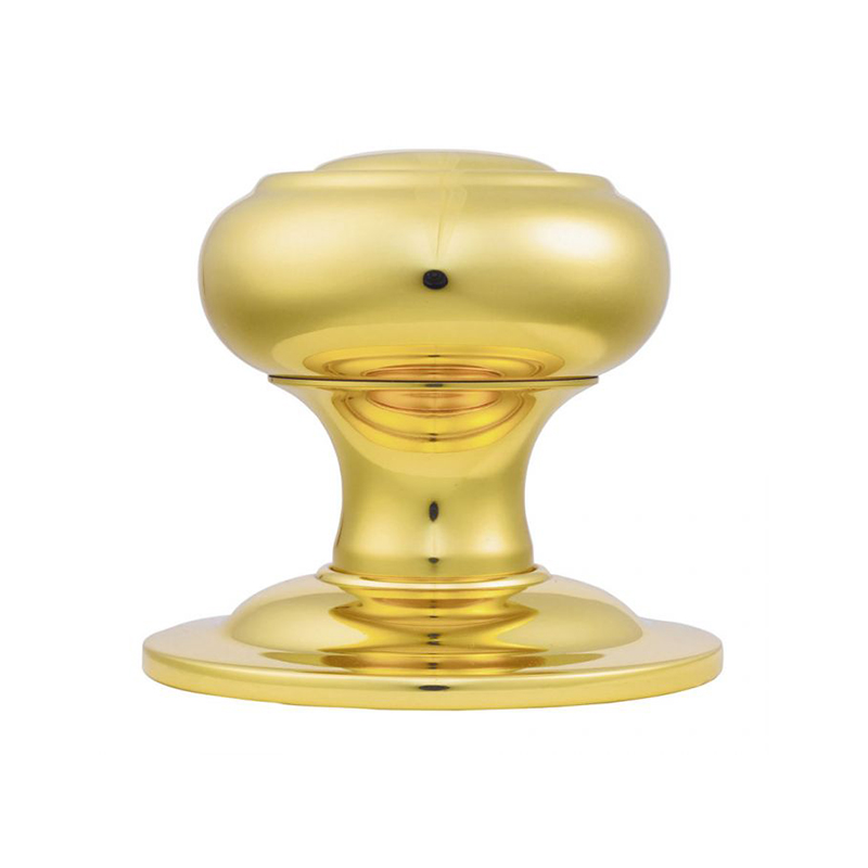 M51 Centre Door Knob - Polished Brass