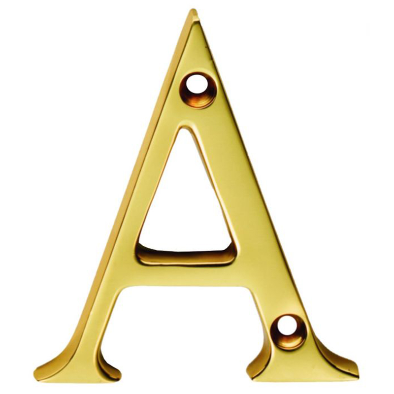 Face Fix Letter 'A' Polished Brass