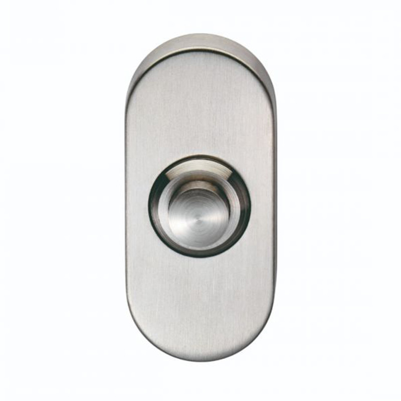 Oblong Bell Push - Grade 316 Satin Stainless Steel