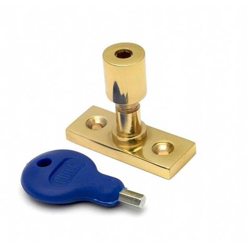 Locking Casement Stay Pin - 40mm x 15mm Polished Brass