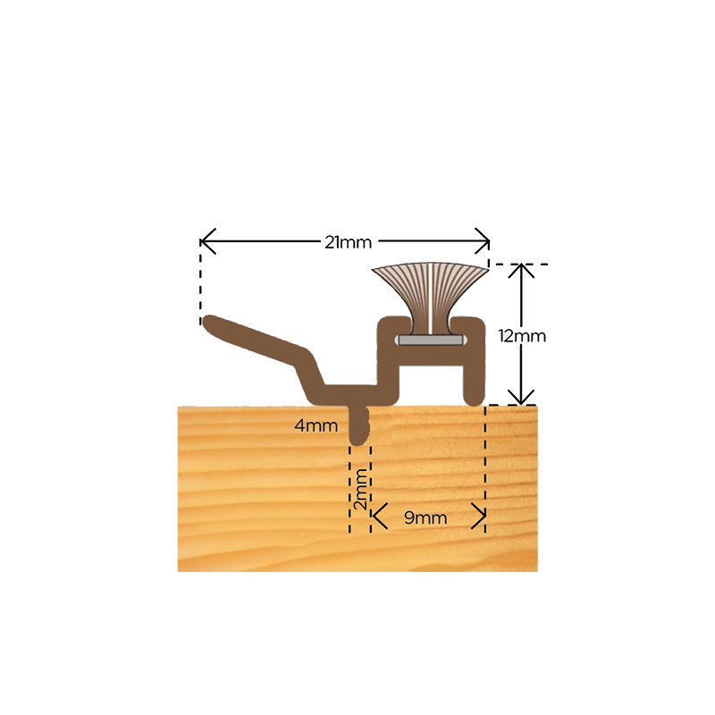 Exitex Meeting Rail Weatherseal - White