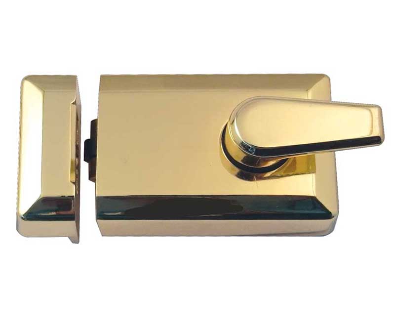 Roller bolt Nightlatch - 60mm Polished Brass