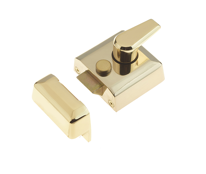 Narrow Standard Nightlatch - 40mm Polished Brass