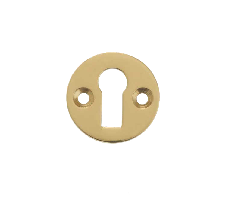 Open Key Profile Escutcheon - Polished Brass