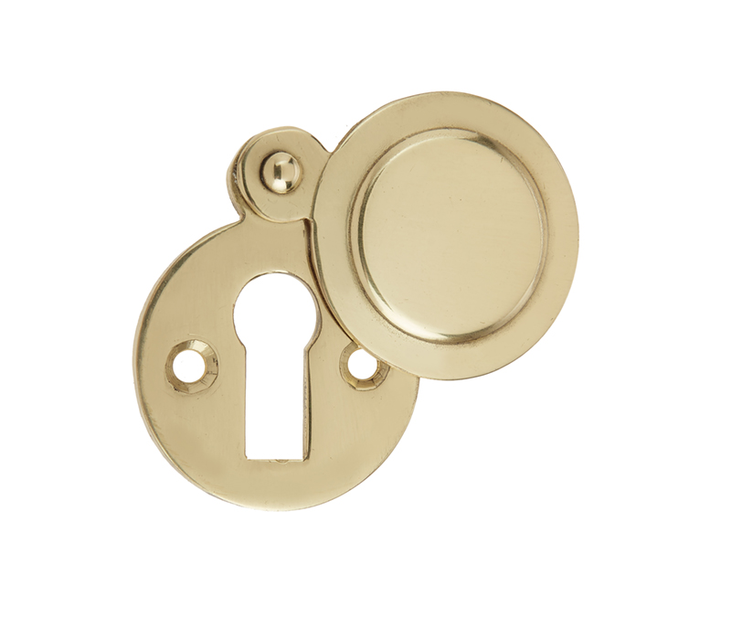 Closed Key Profile Escutcheon - Polished Brass