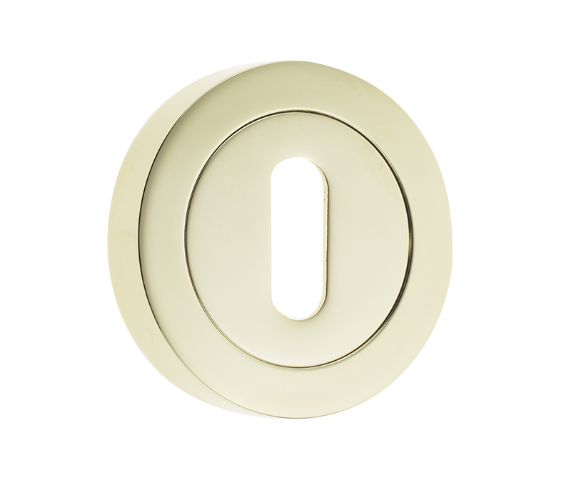 Standard Keyhole Escutcheon - Polished Brass