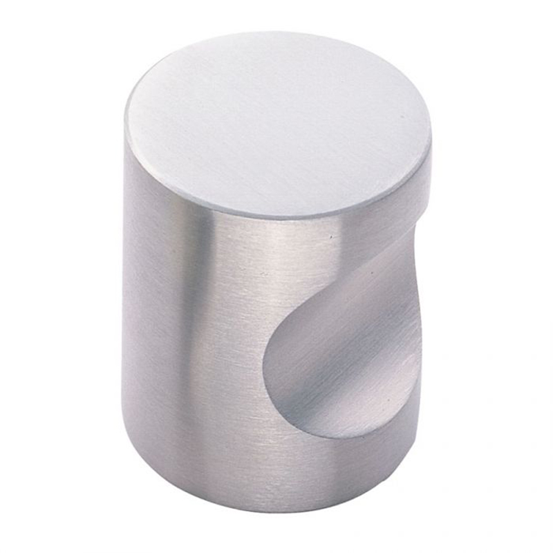 Cylindrical Knob - 16mm Dia - Satin Stainless Steel