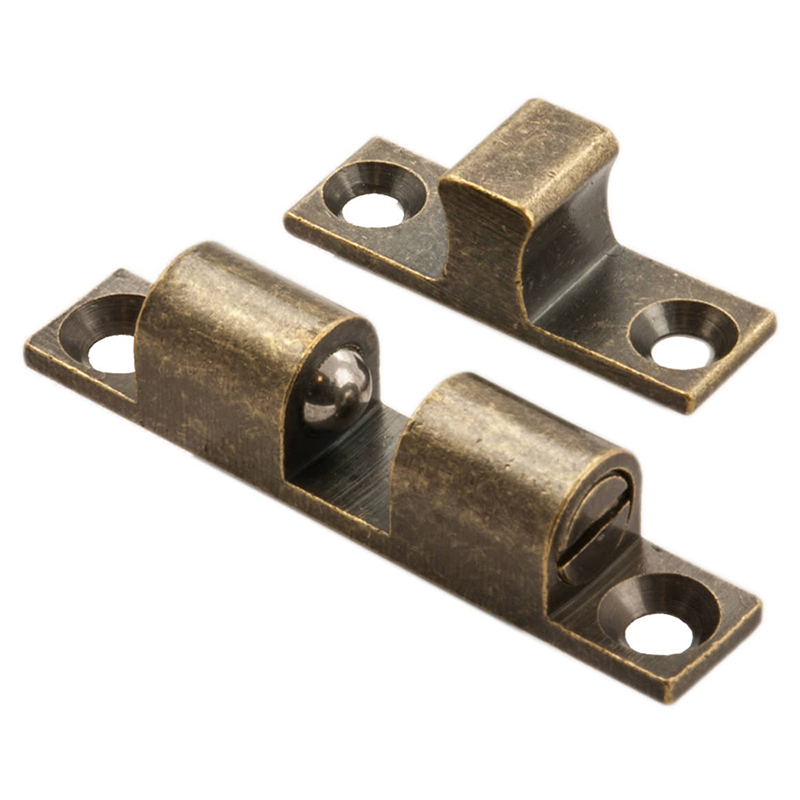 Double Ball Catch 43mm Antique Brass Locks Doors and Windows