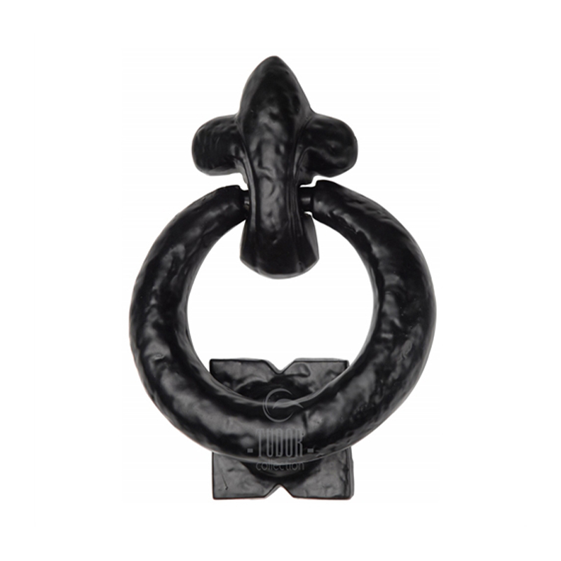 Tudor Ring Door Knocker - Antique Black