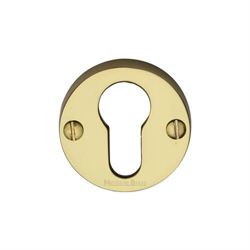 Euro Profile Escutcheon Polished Brass