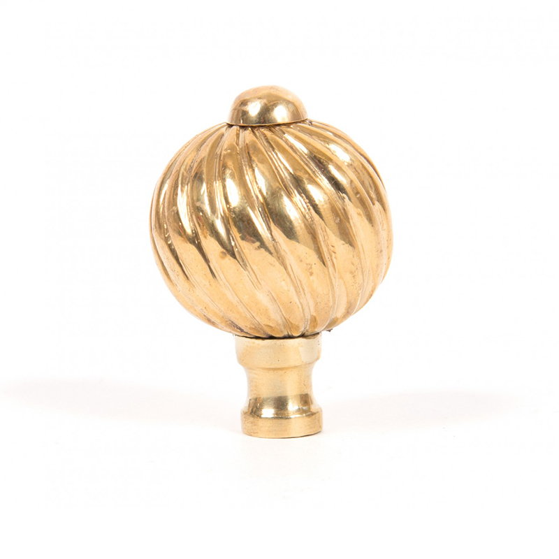 Spiral Cabinet Knob Polished Brass