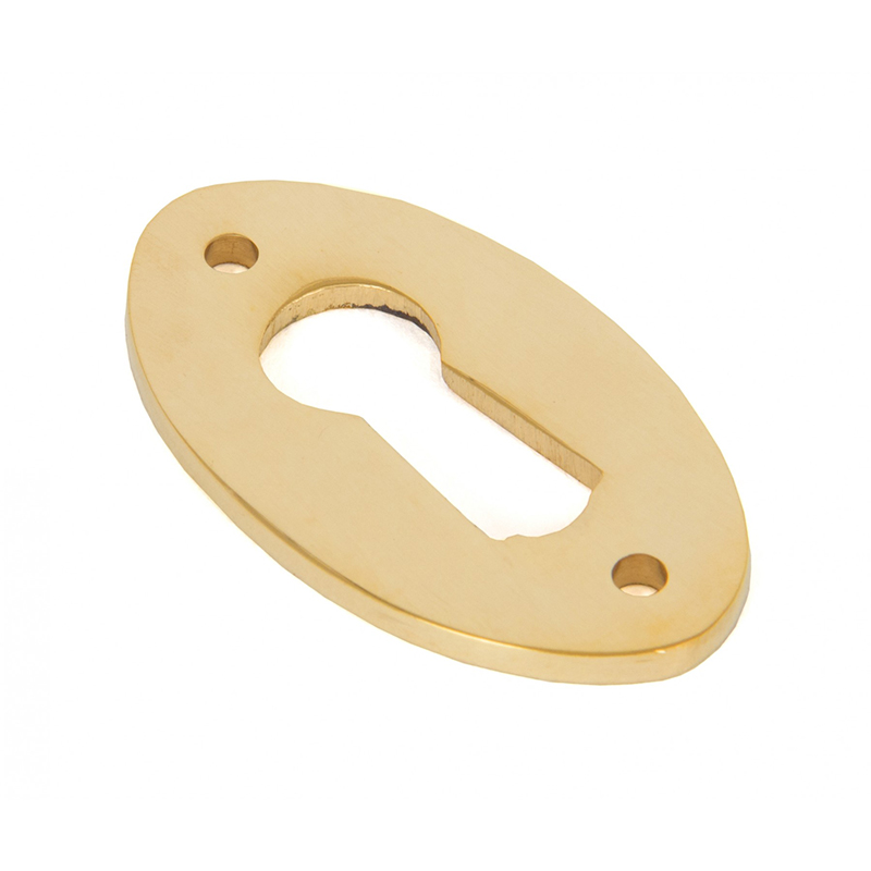 Period Oval Escutcheon Polished Brass