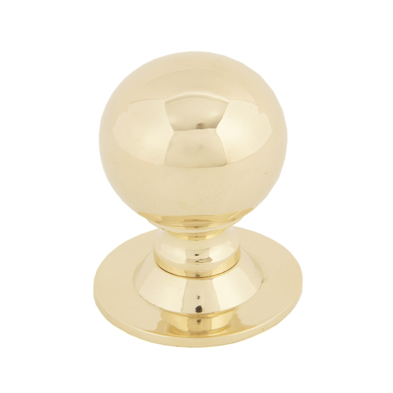 Ball Cabinet Knob Polished Brass - 31mm Dia