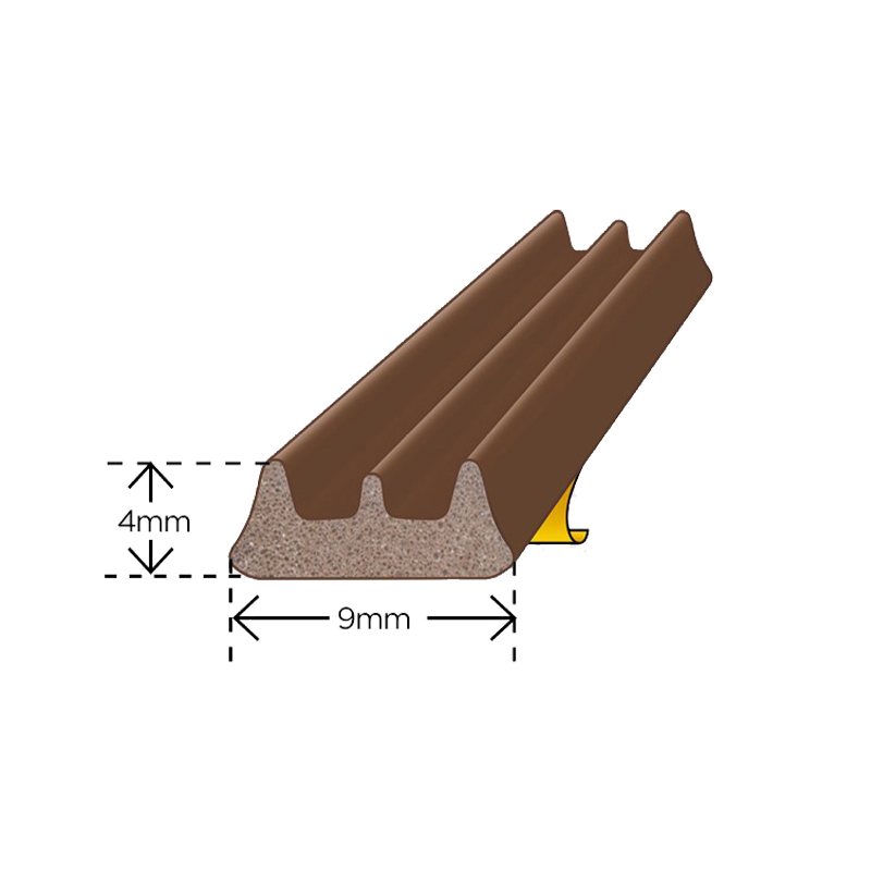 Exitex EPDM E Strip - Brown