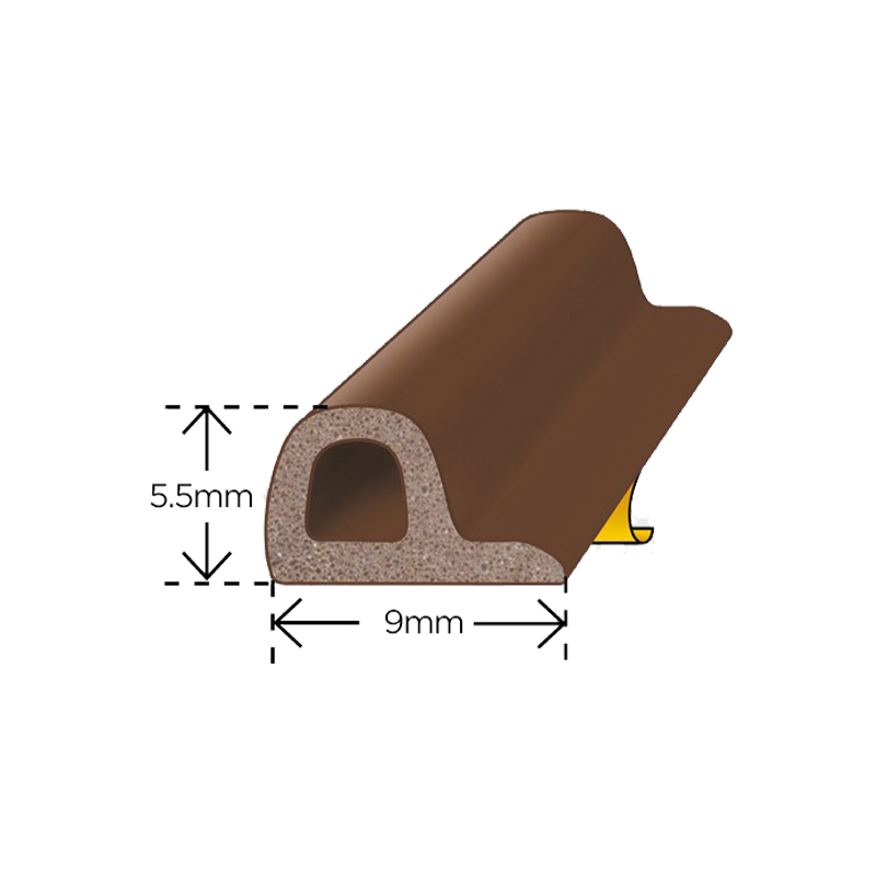 Exitex EPDM P Strip - Brown