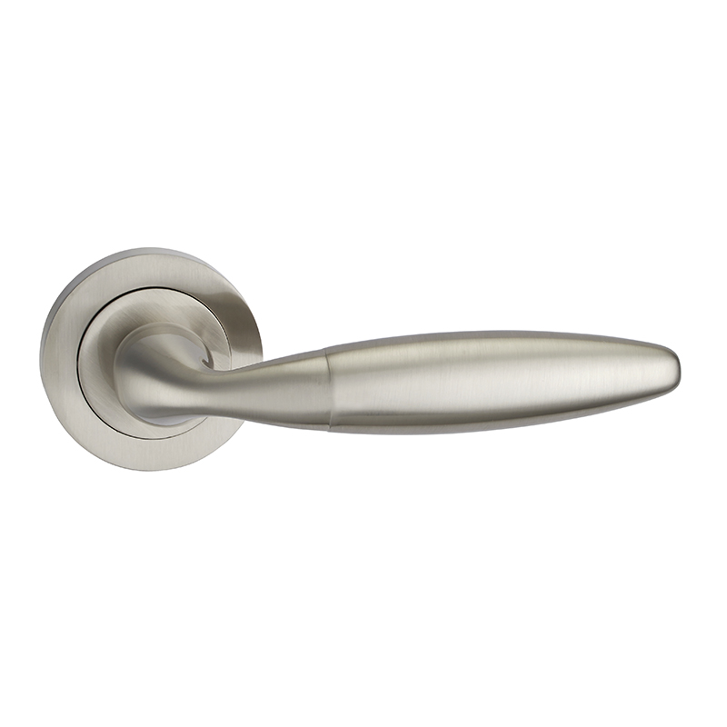 Bulbus Lever on Rose - Satin Nickel