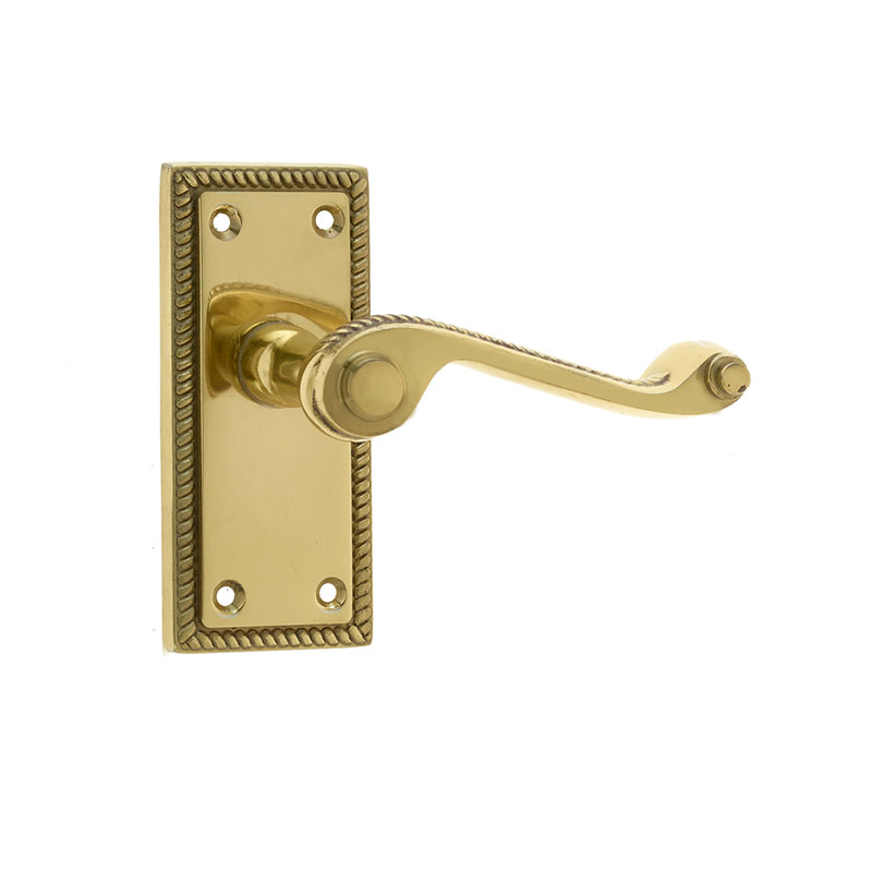 Georgian Suite Short Lever Latch Set - Electro Brass