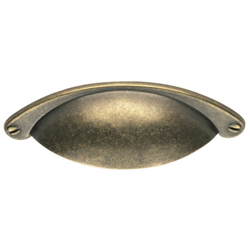 Traditional Cup Handle - 64mm Centres Antique Brass