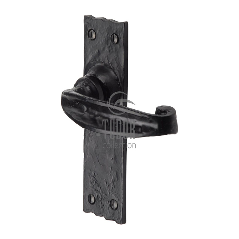 Wellington Lever Lock Set on Backplate - Black Antique
