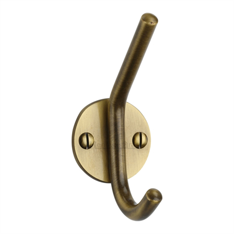 Hat & Coat Hook Antique Brass